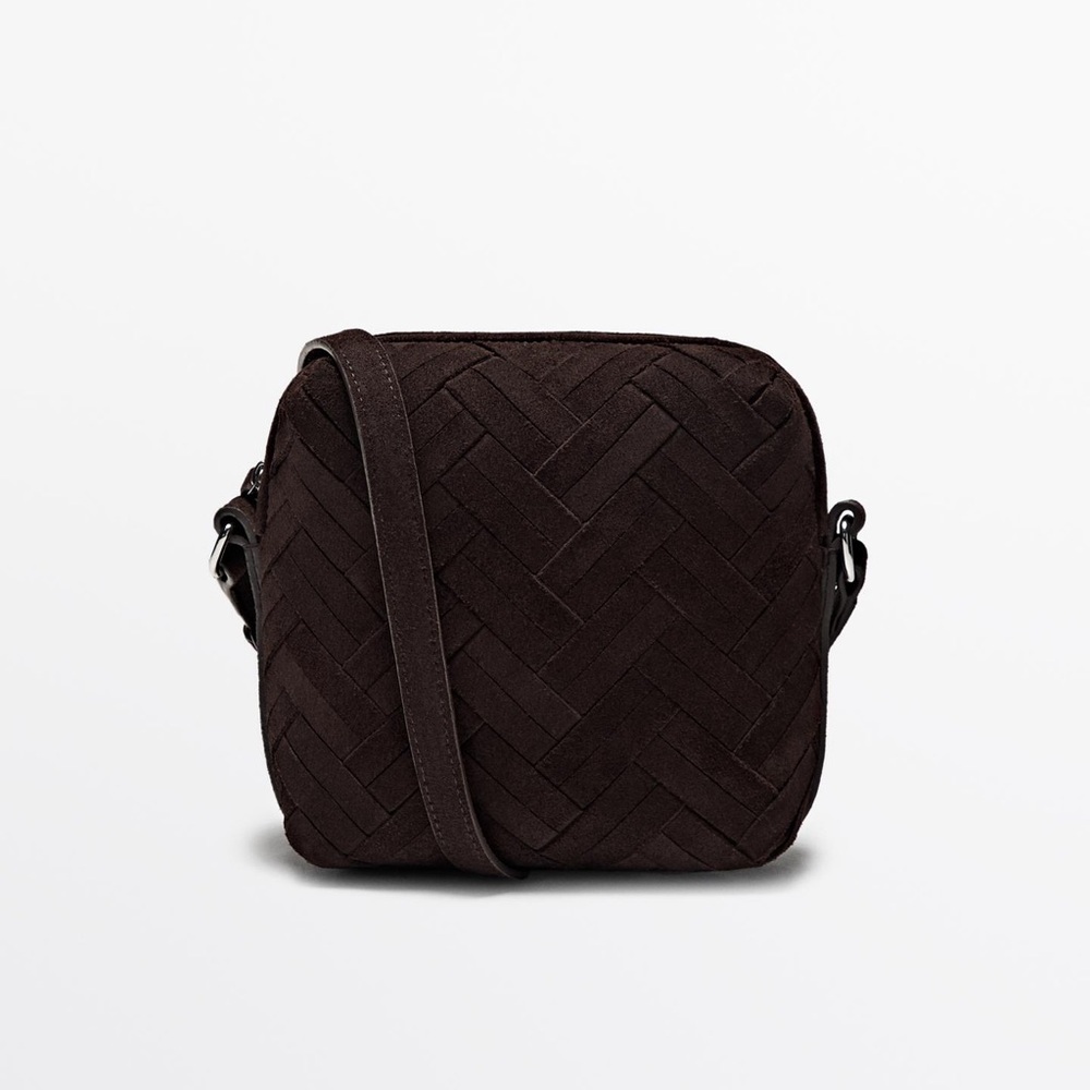 NWT. Massimo Dutti Brown Split Suede Leather Buck… - image 3